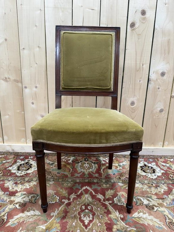 Set Of 8 Louis XVI Style Mahogany Chairs -photo-3