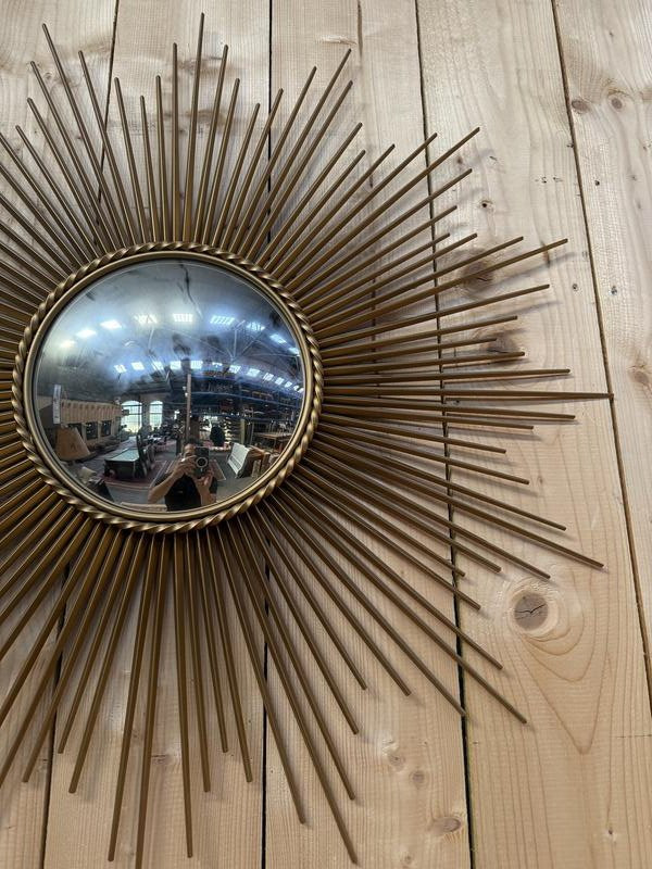 Curved Witch Mirror Signed Chaty Vallauris-photo-1