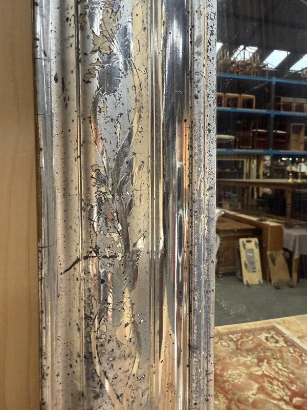 Miroir époque Louis Philippe argenté -photo-4