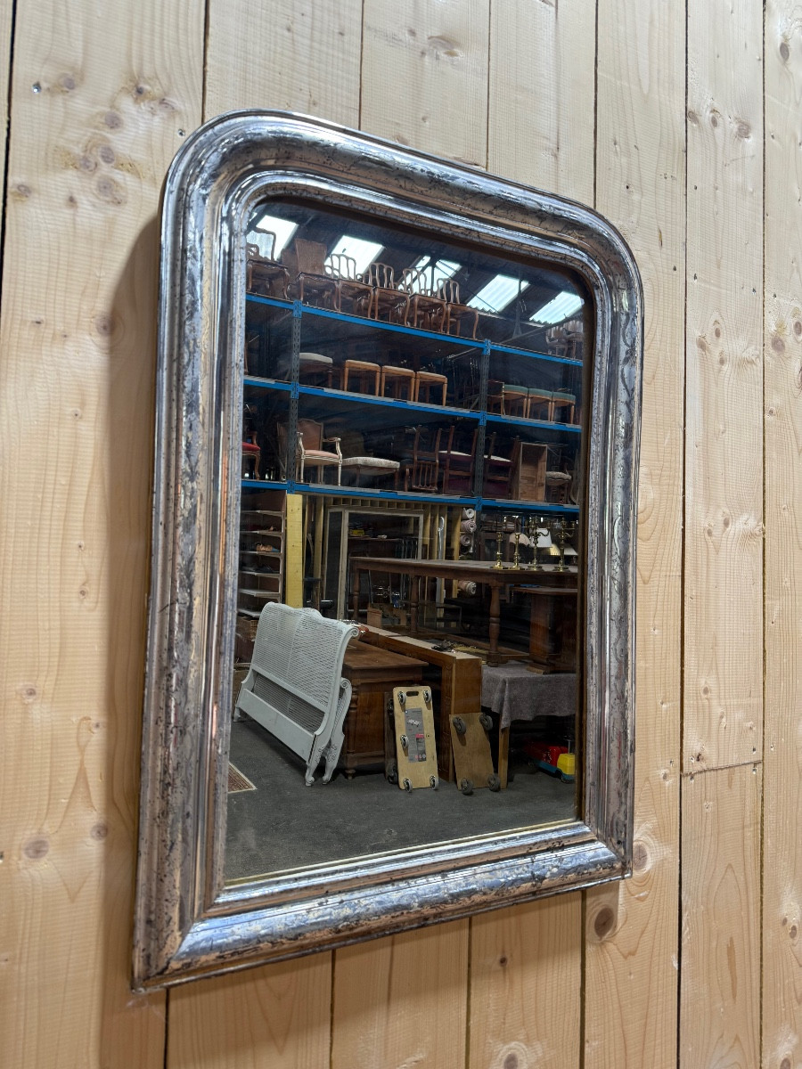 Miroir époque Louis Philippe argenté 