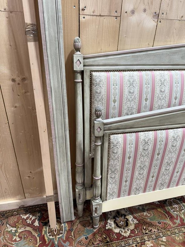 Louis XVI Style Upholstered And Reupholstered Bed -photo-2
