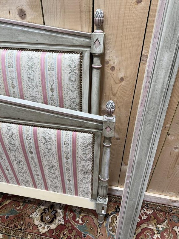 Louis XVI Style Upholstered And Reupholstered Bed -photo-4