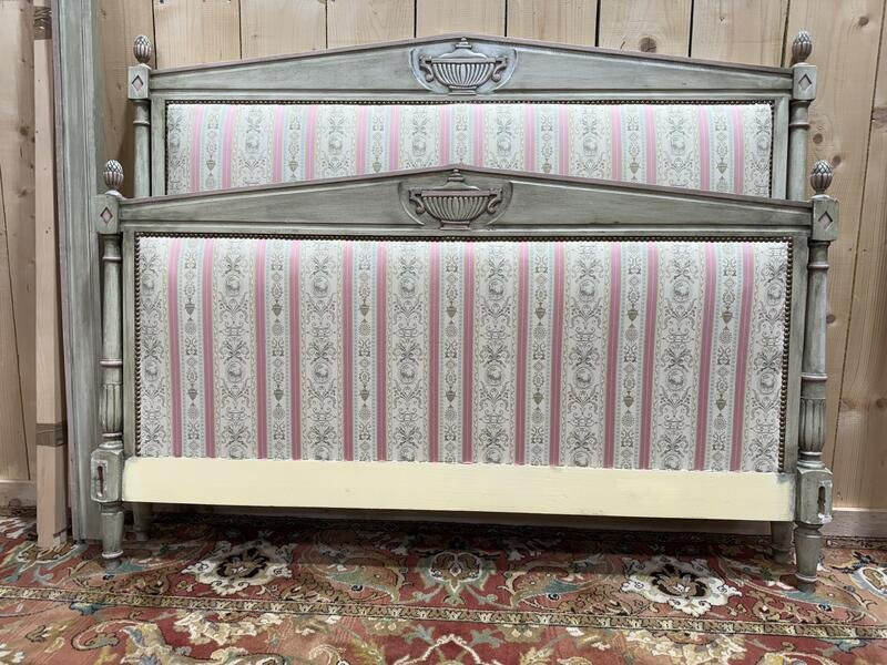 Louis XVI Style Upholstered And Reupholstered Bed -photo-2