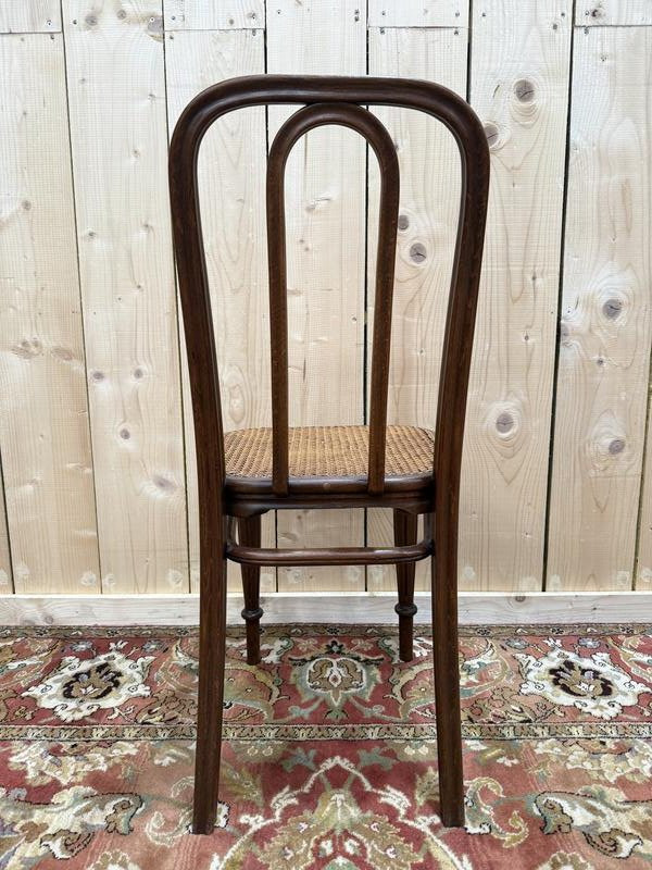 Suite de 6 chaises bistrot Thonet en cannage restaurées -photo-1