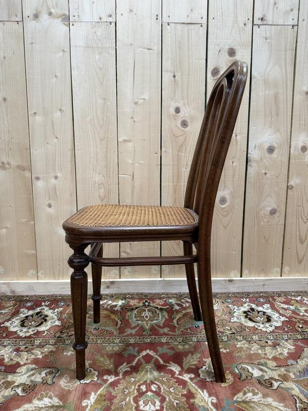 Suite de 6 chaises bistrot Thonet en cannage restaurées -photo-4