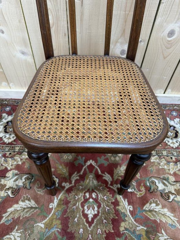 Suite de 6 chaises bistrot Thonet en cannage restaurées -photo-6