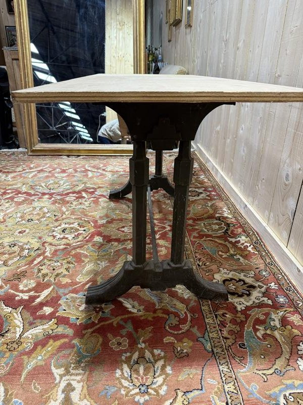 Table de bistrot art déco pied fonte-photo-3
