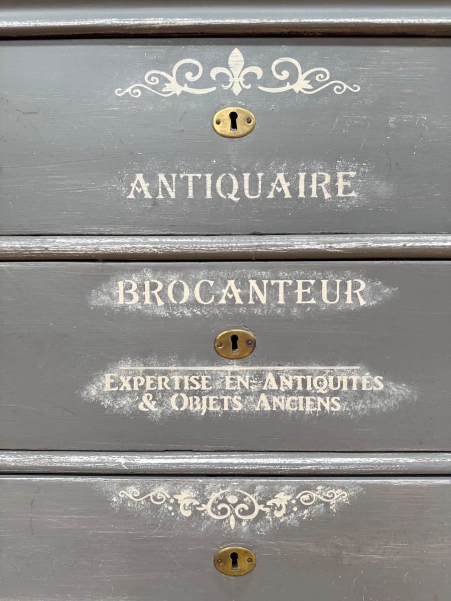 Commode époque Louis Philippe en bois patiné-photo-1