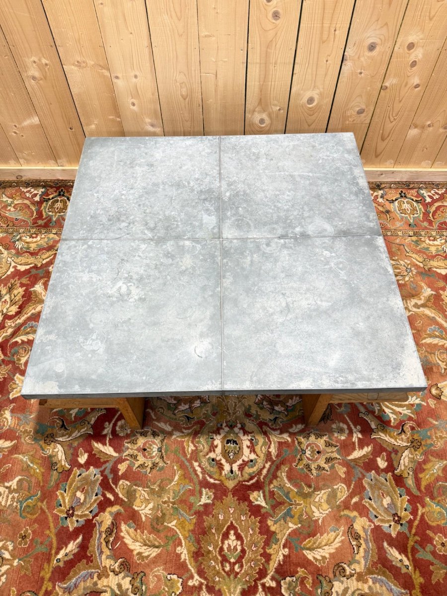 Table basse en frêne et zinc "The Conran Shop Paris"-photo-2