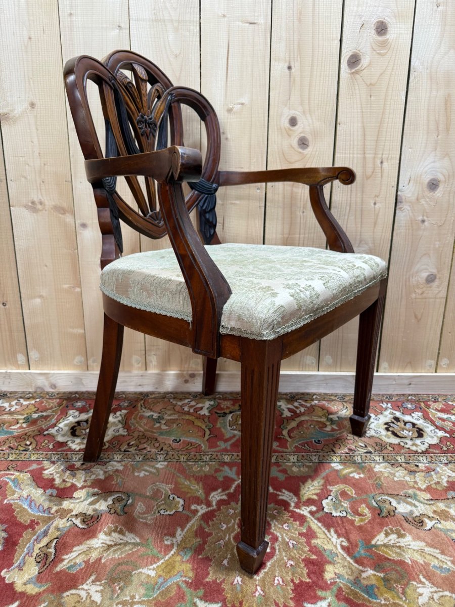 Set Of 6 Chairs And Two Armchairs In English Style-photo-1