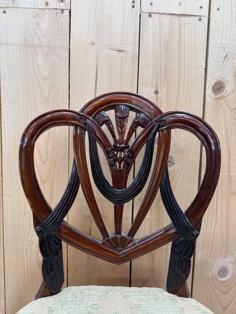 Set Of 6 Chairs And Two Armchairs In English Style-photo-4