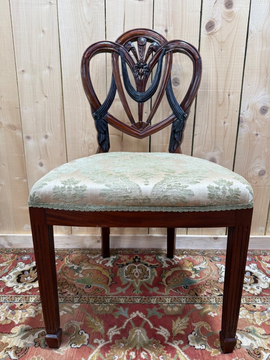 Set Of 6 Chairs And Two Armchairs In English Style-photo-6
