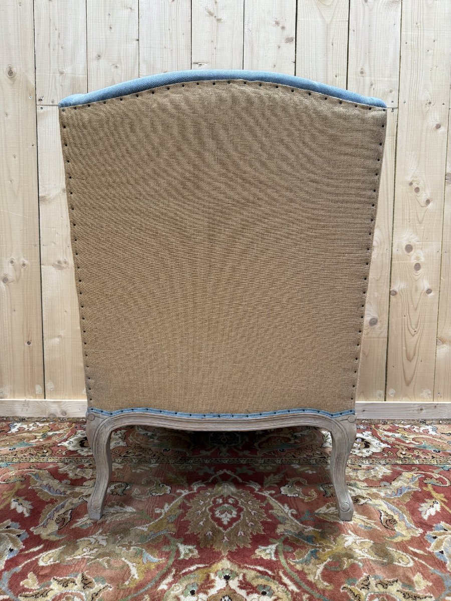 Louis XV Style Wingback Armchair-photo-3