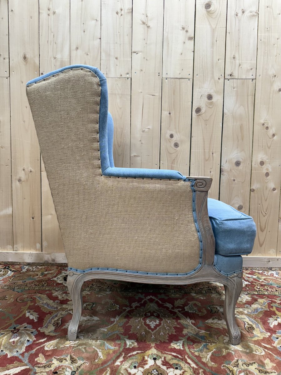 Louis XV Style Wingback Armchair-photo-1