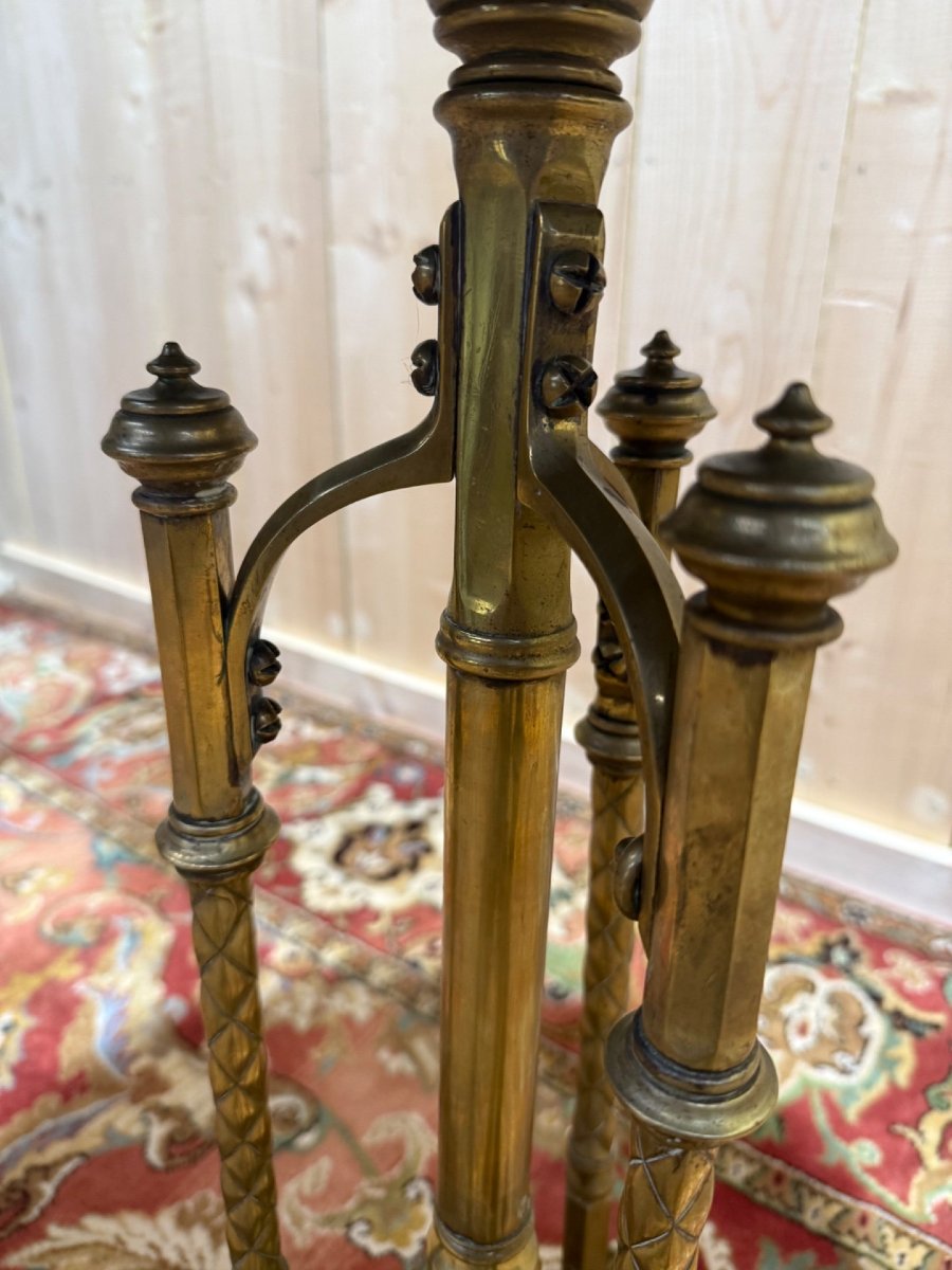 Empire Tripod Pedestal Table In Bronze-photo-1