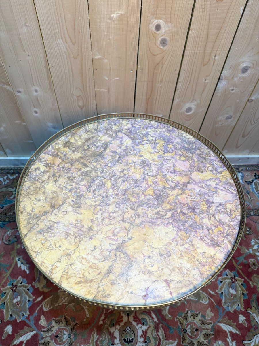 Empire Tripod Pedestal Table In Bronze-photo-2