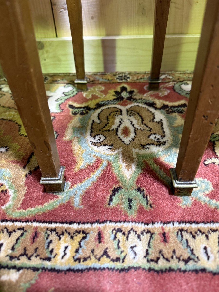 Paire de tables de chevets à niches de style Louis XVI en merisier-photo-2