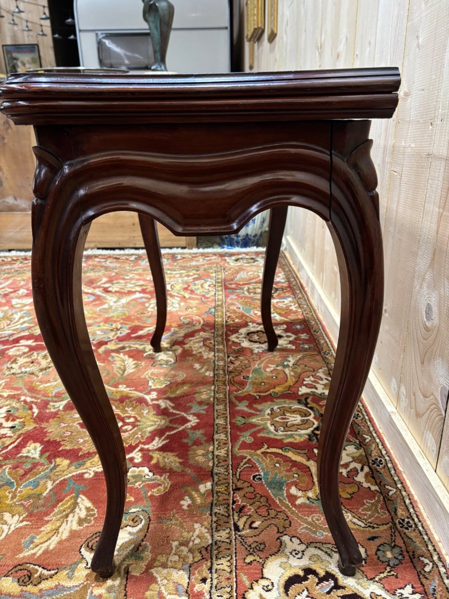 Table à jeux en acajou-photo-2