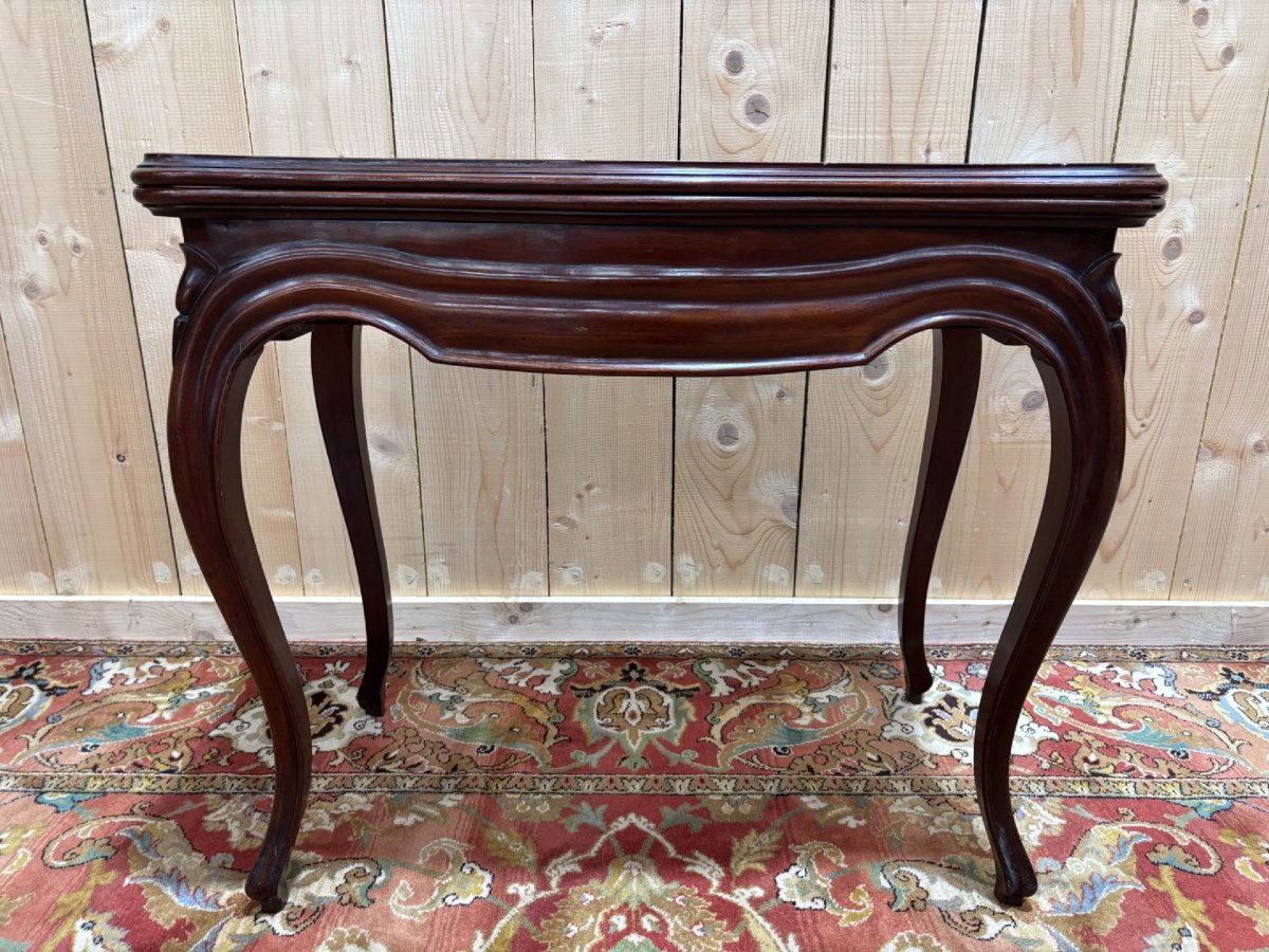 Table à jeux en acajou-photo-4