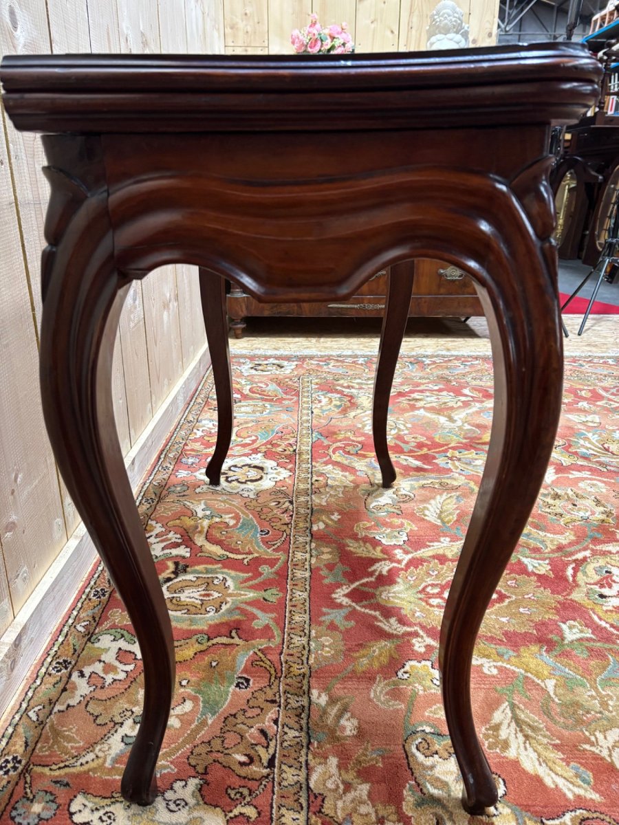 Table à jeux en acajou-photo-5