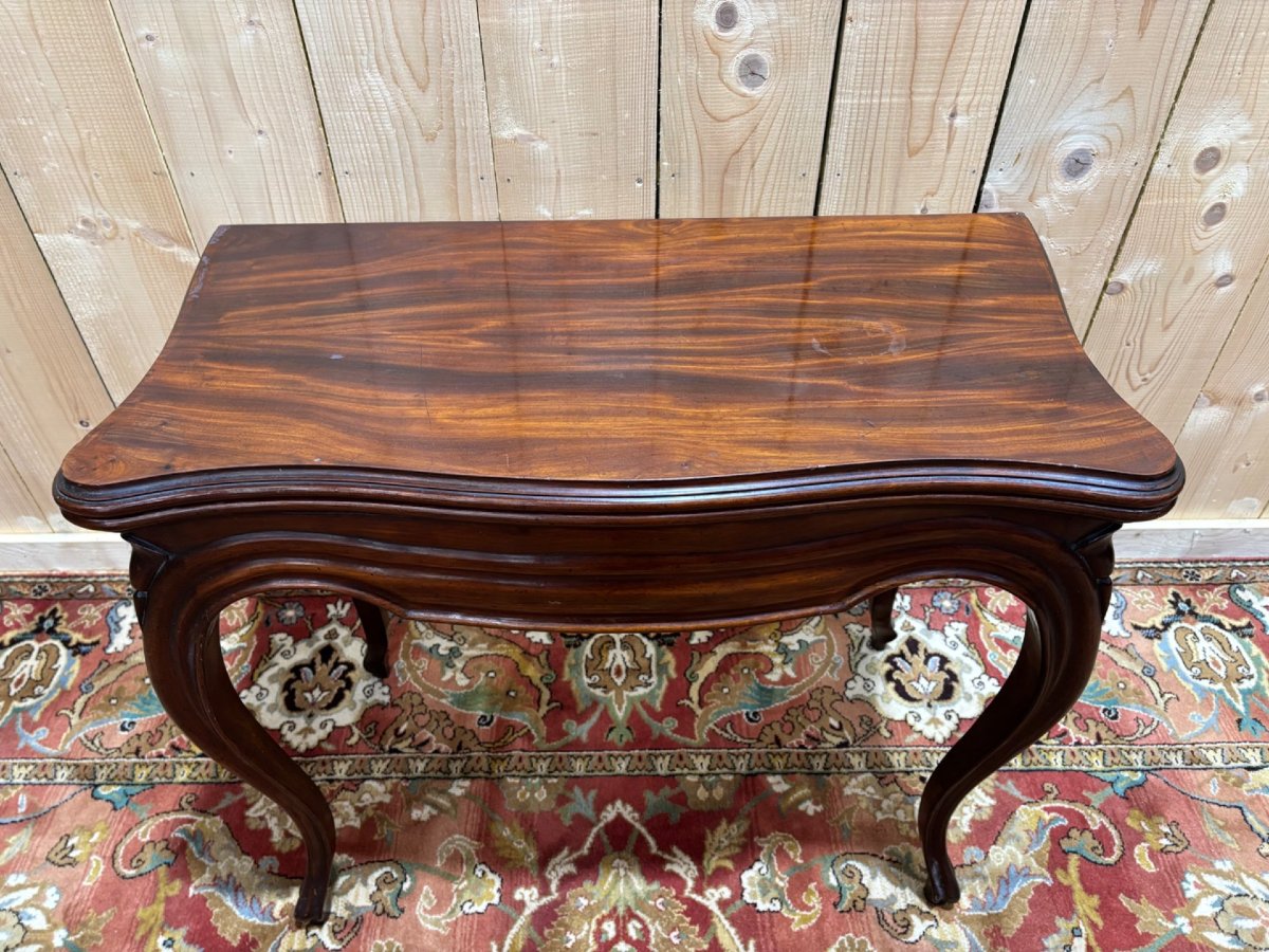 Table à jeux en acajou-photo-6