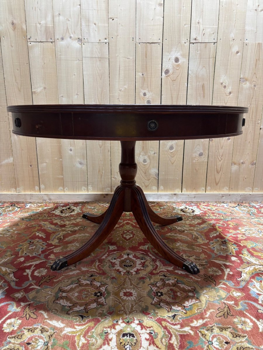 Table à manger à tambour de style anglais-photo-3