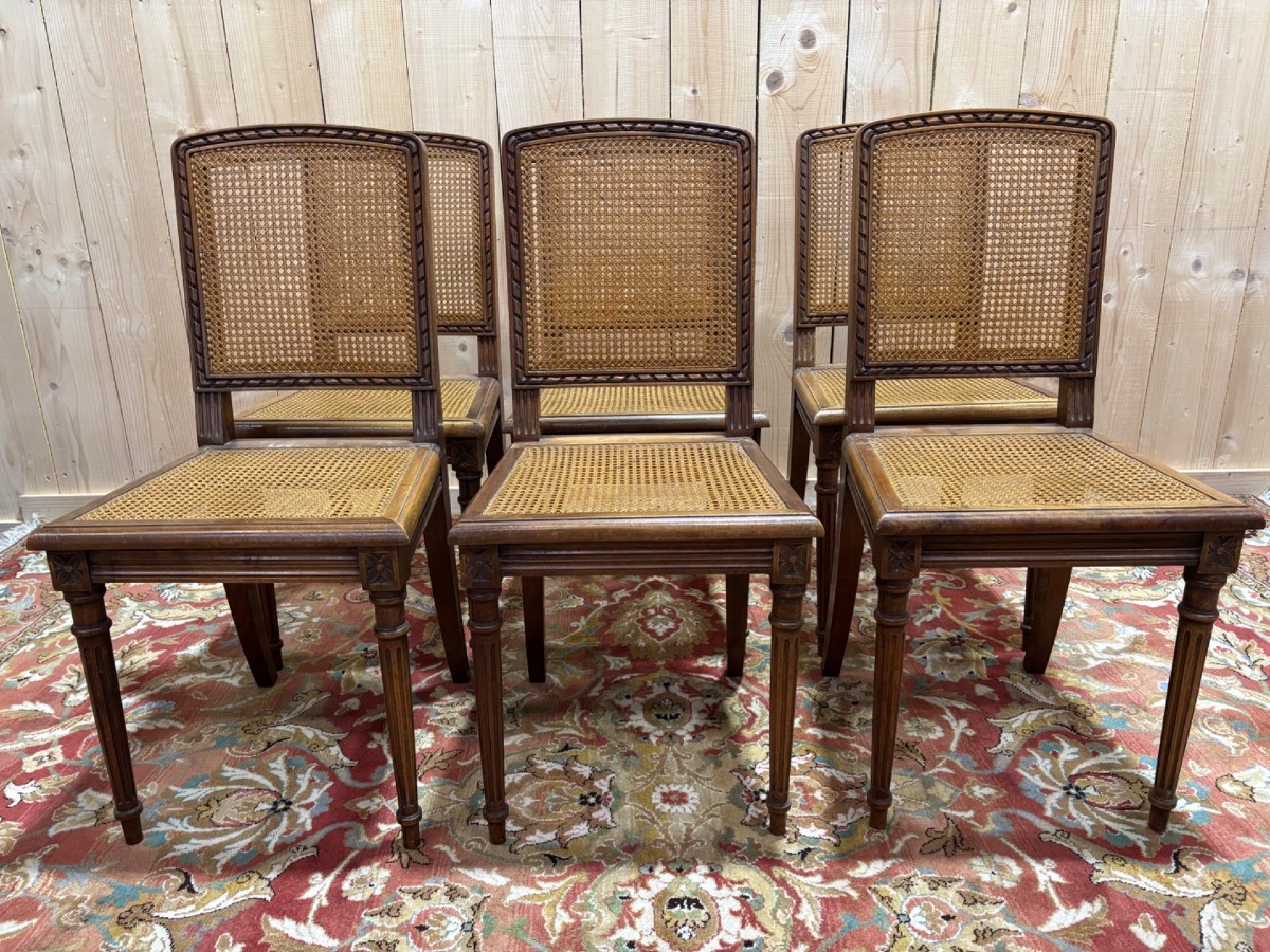 Set Of 6 Louis XVI Style Chairs