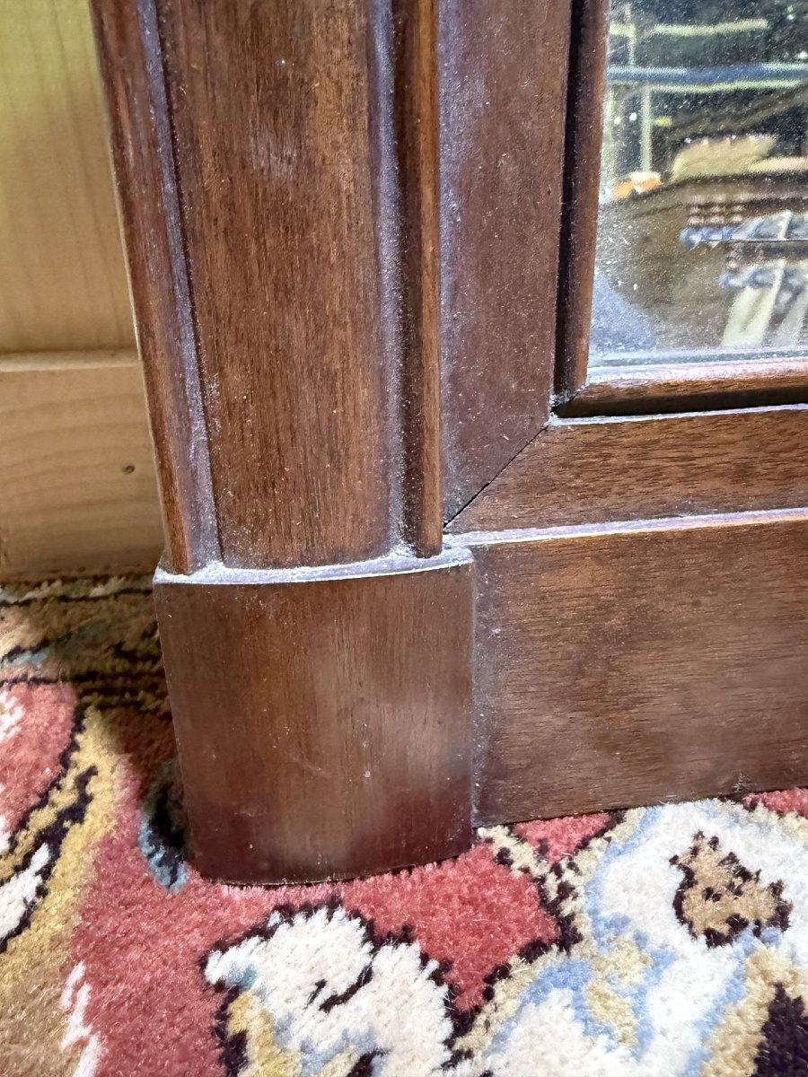 Art Deco Period Walnut Mirror-photo-2