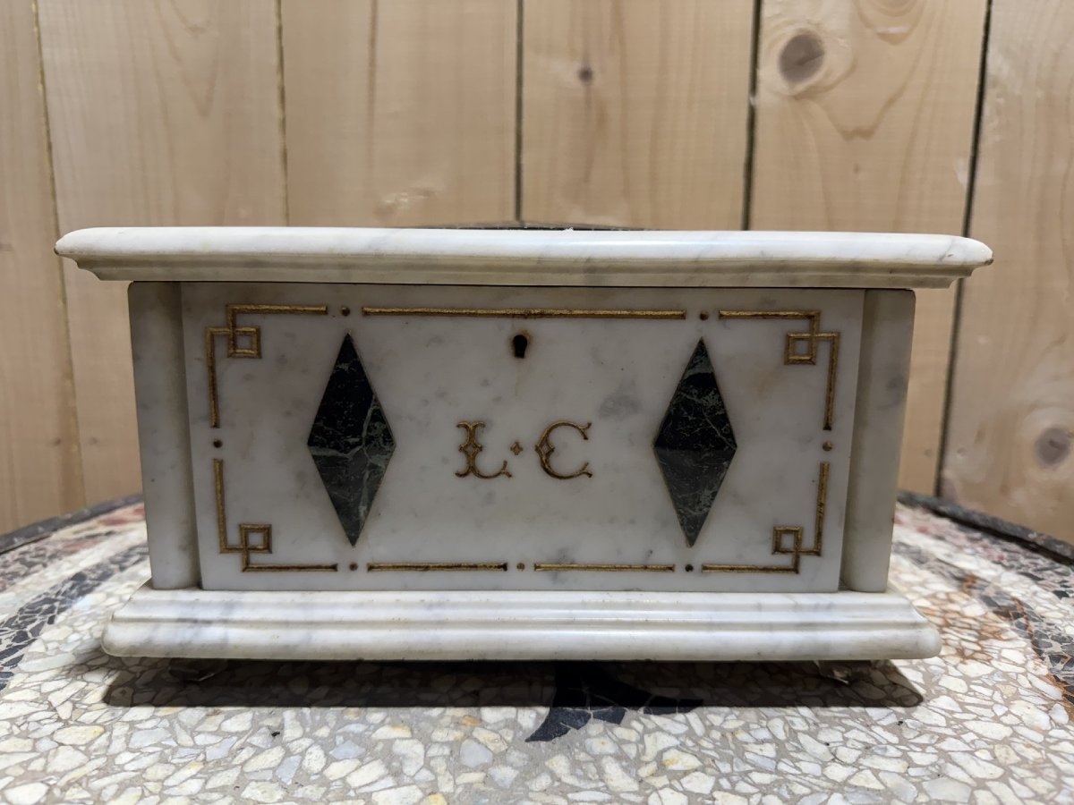 Napoleon III Marble Jewelry Box-photo-4