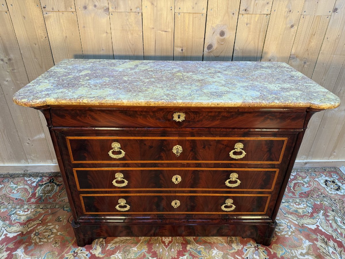 Louis Philippe Period Mahogany Chest Of Drawers-photo-3