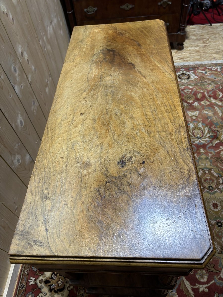 Napoleon III Period Console In Walnut And Veneer-photo-2