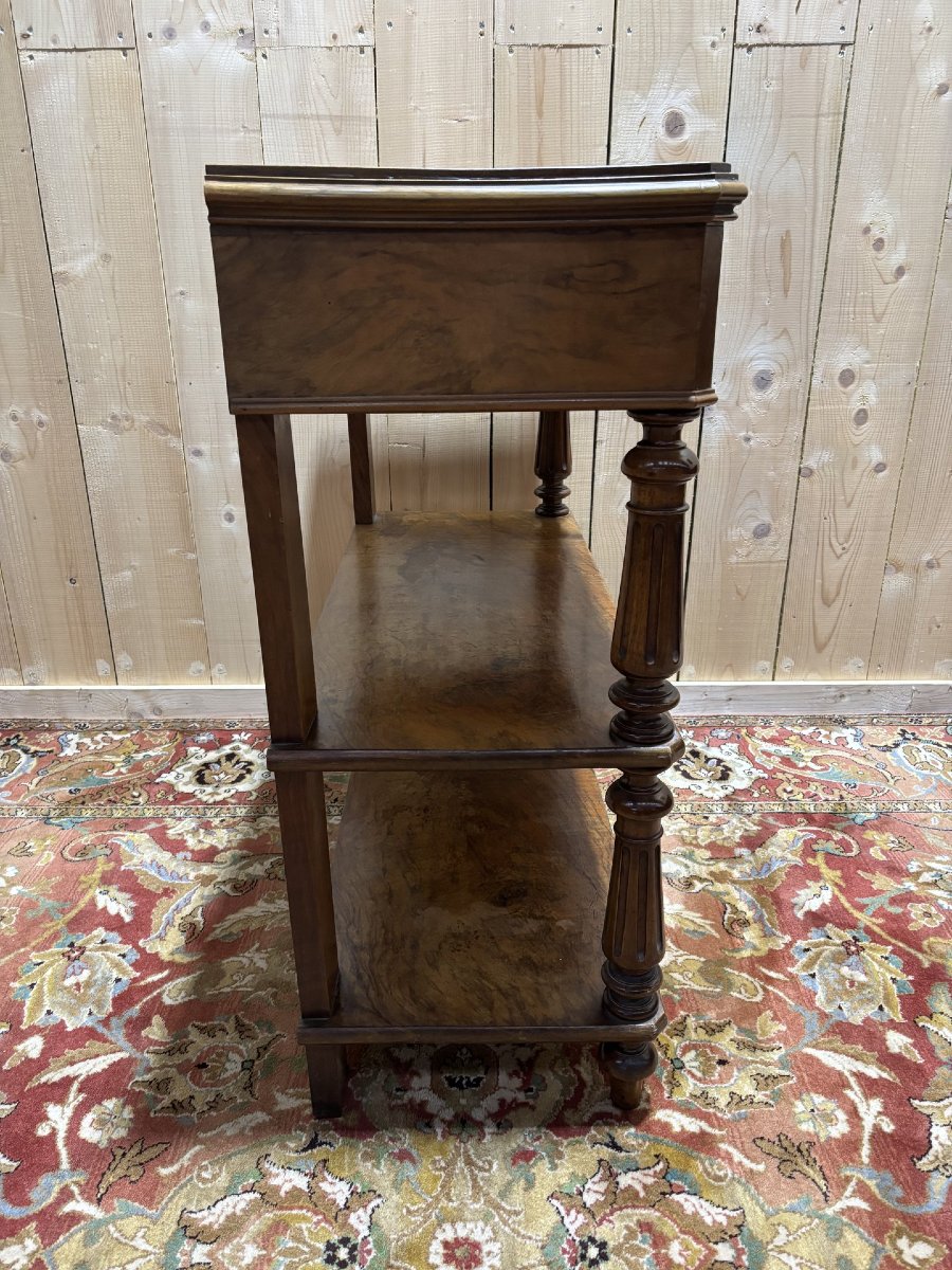 Napoleon III Period Console In Walnut And Veneer-photo-4
