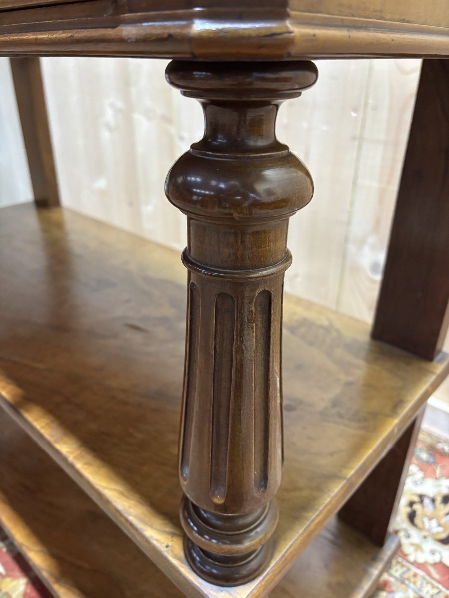 Napoleon III Period Console In Walnut And Veneer-photo-6