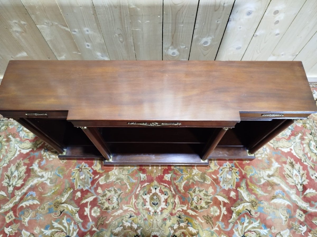 Bibus - Étagère/Bibliotheque basse de style Empire en acajou-photo-2