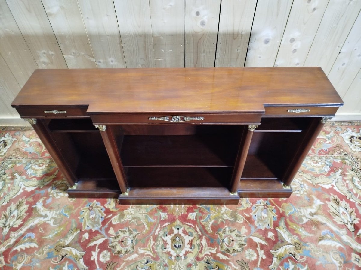 Bibus - Étagère/Bibliotheque basse de style Empire en acajou-photo-3