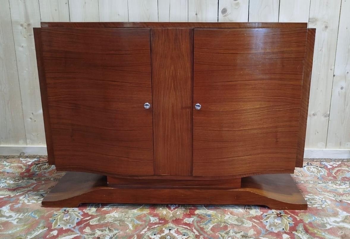Art Deco Period Sideboard In Mahogany And Mahogany Veneer