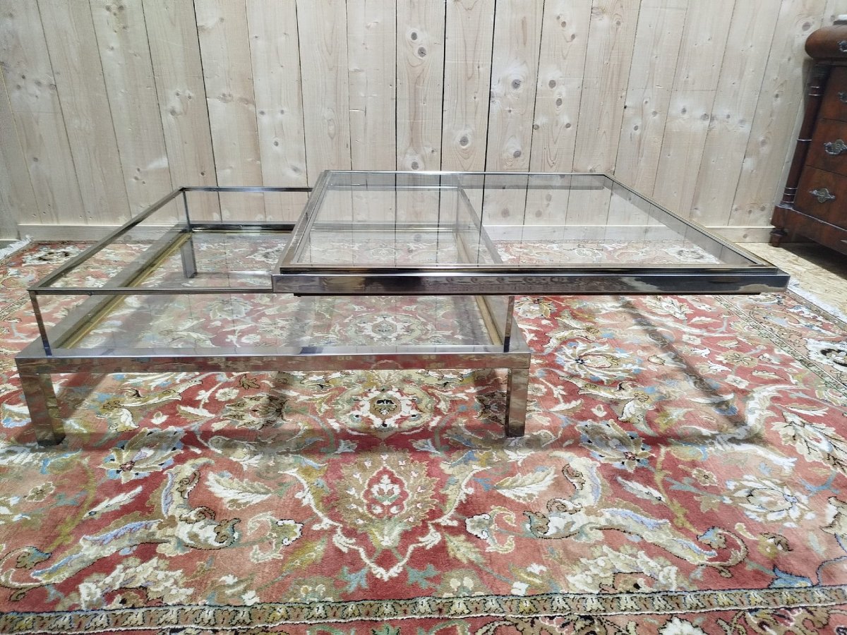 Glass Coffee Table By Willy Rizzo-photo-2