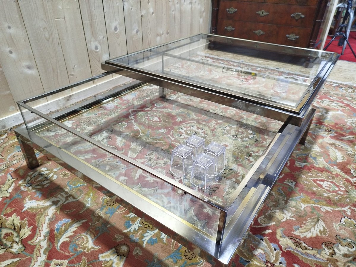 Glass Coffee Table By Willy Rizzo-photo-4