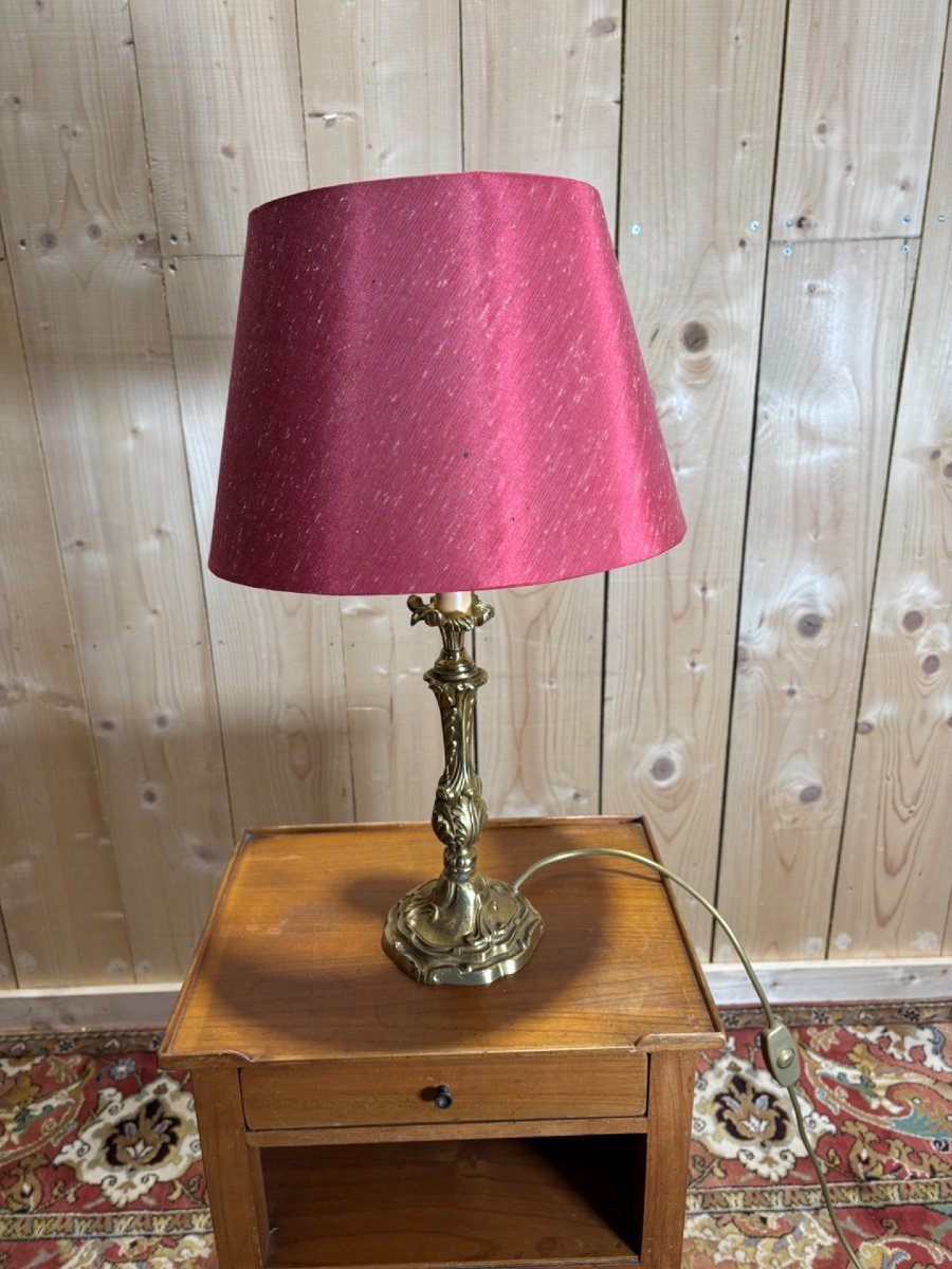 Série de 3 lampes en bronze Louis XV-photo-2