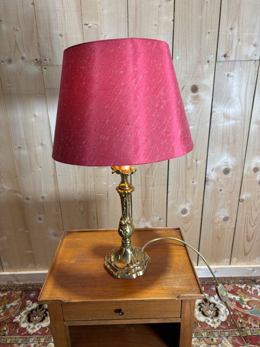 Série de 3 lampes en bronze Louis XV-photo-5