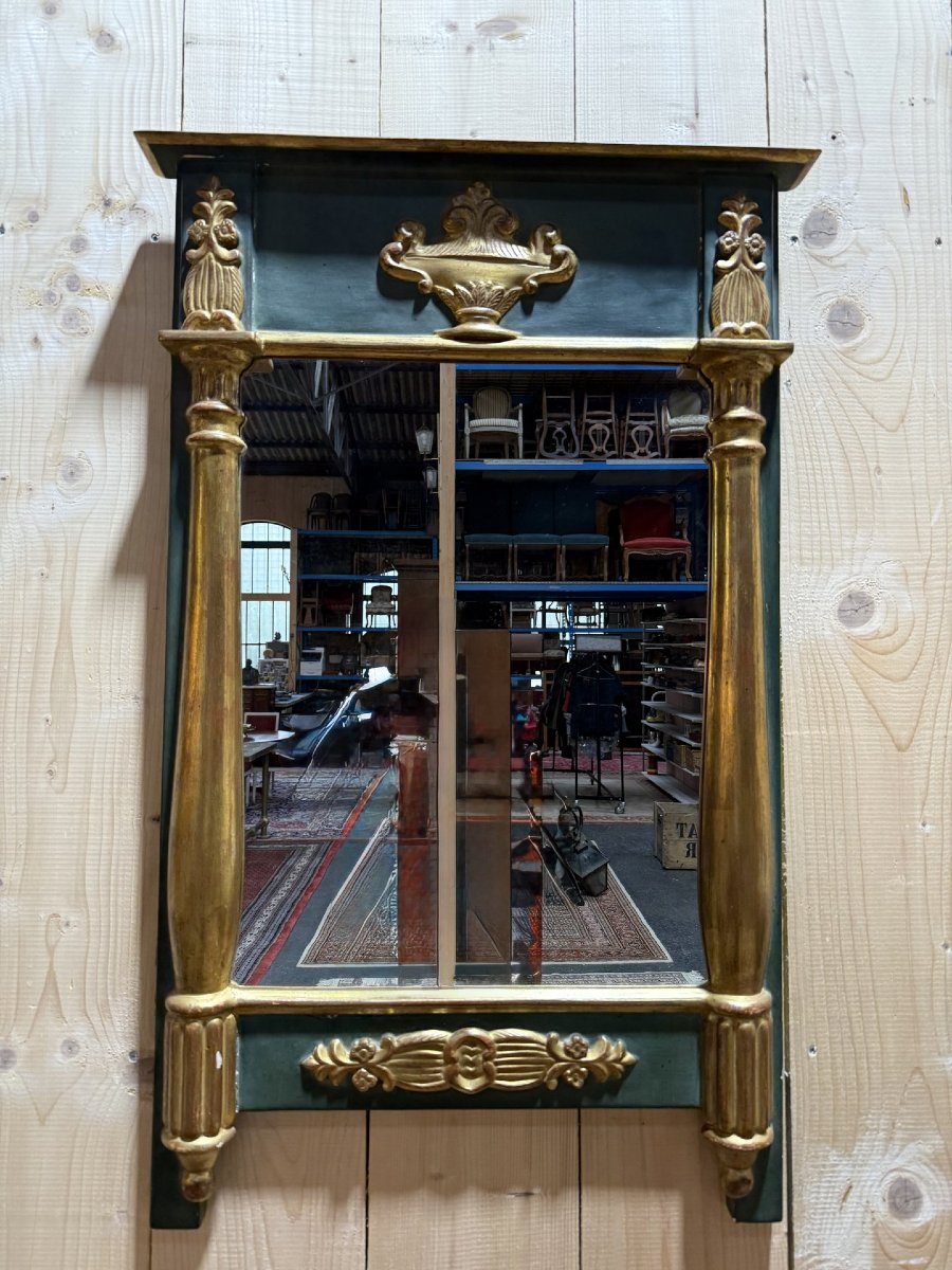 Miroir de style Empire en bois doré-photo-2