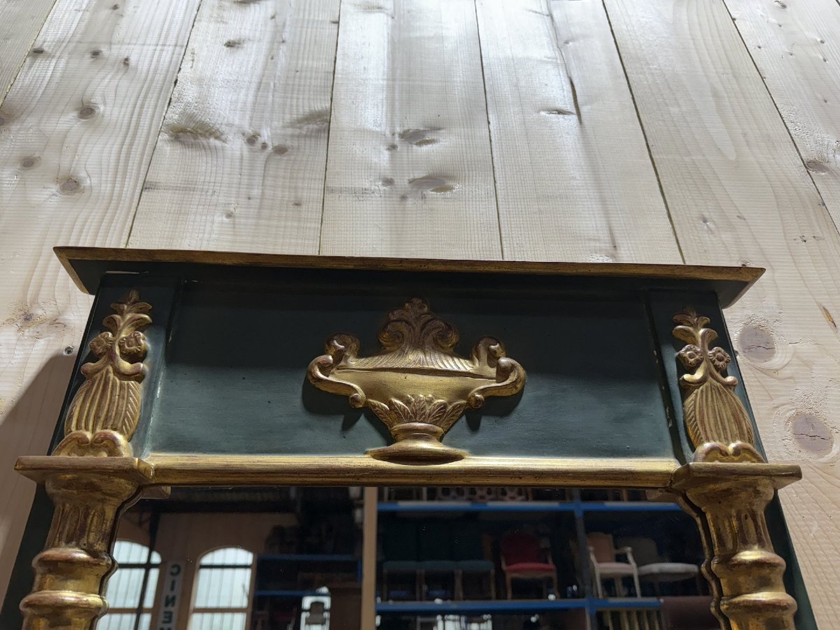 Miroir de style Empire en bois doré-photo-2