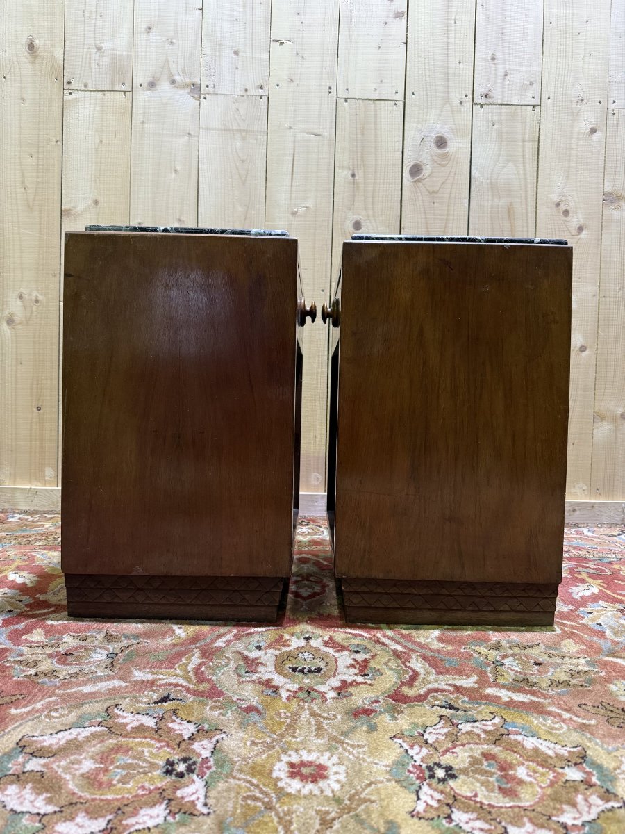 Pair Of Art Deco Period Bedside Tables-photo-1