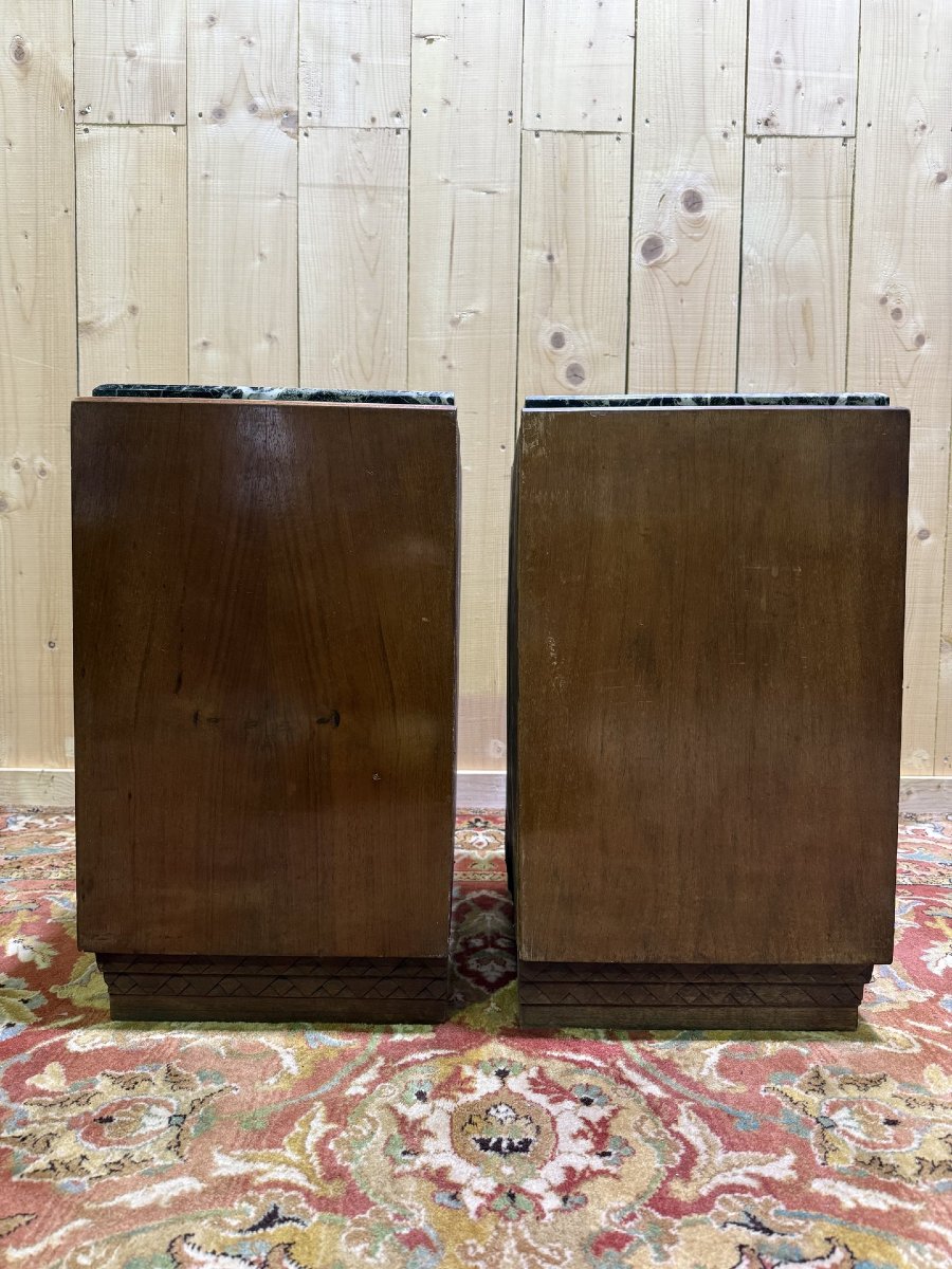 Pair Of Art Deco Period Bedside Tables-photo-2