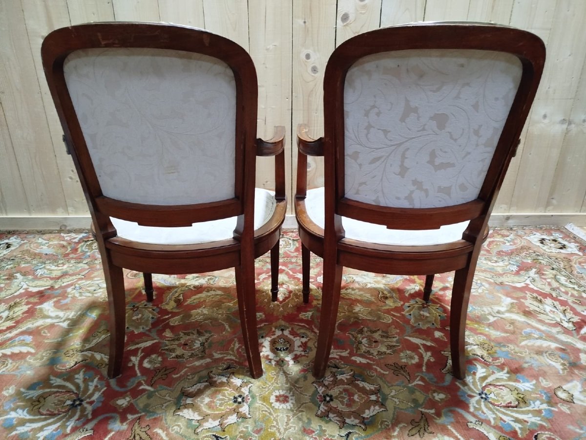 Suite de 8 chaises et paire de fauteuils Louis XVI-photo-1