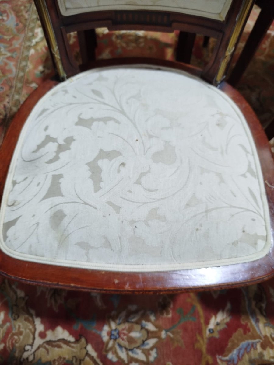 Suite de 8 chaises et paire de fauteuils Louis XVI-photo-7