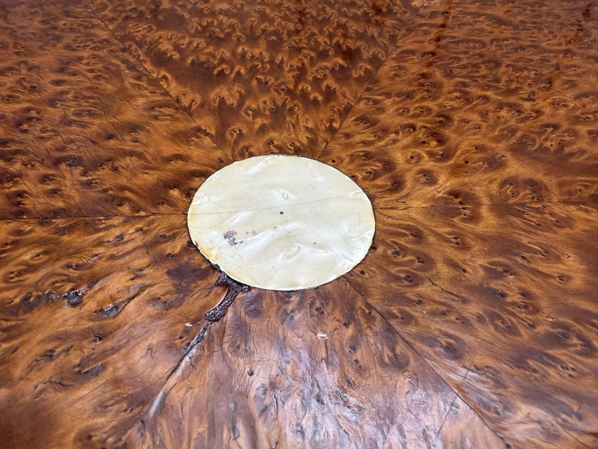 Octagonal Art Deco Side Table-photo-3