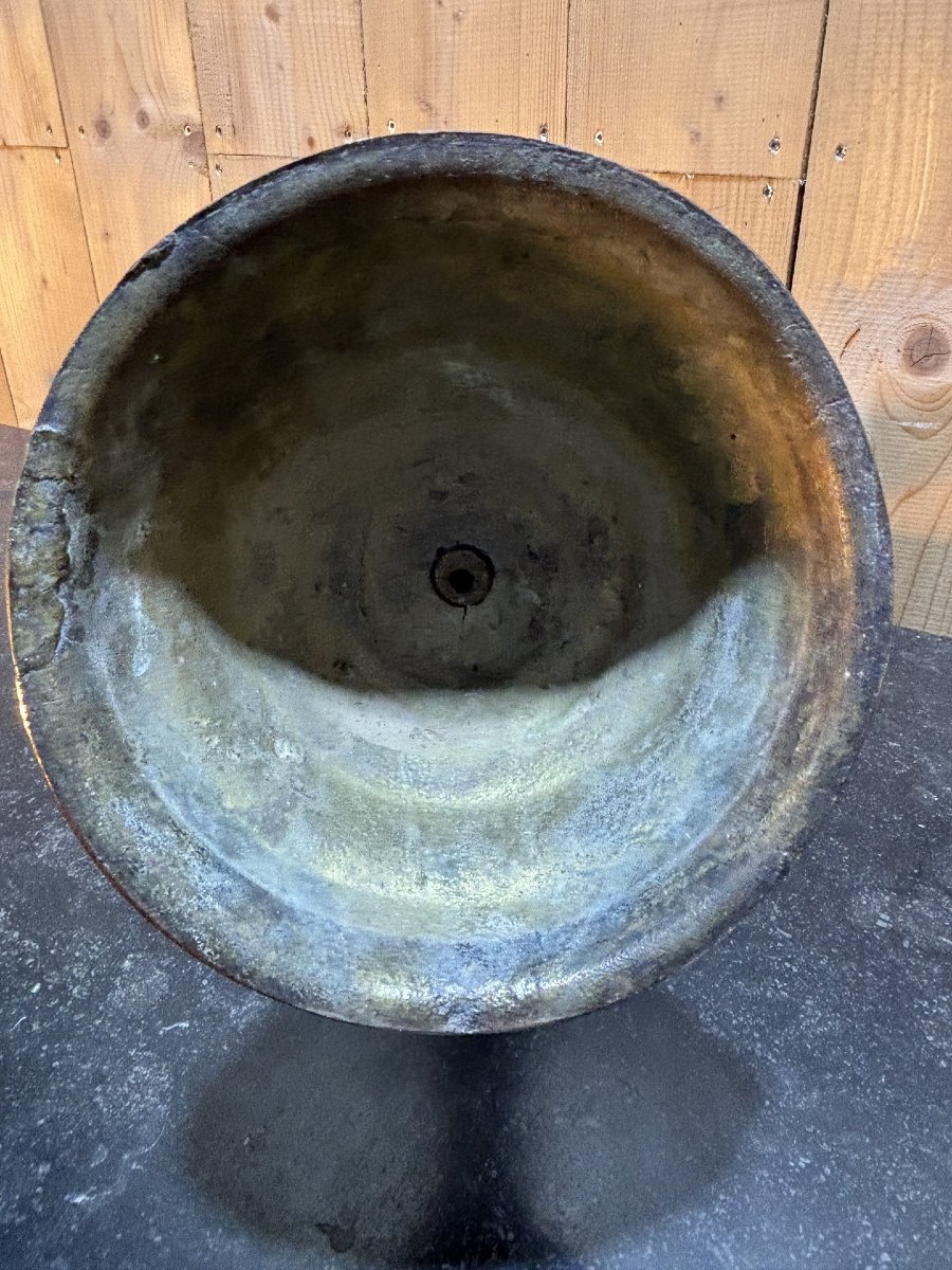 Pair Of Large Brass Candle Holders-photo-2