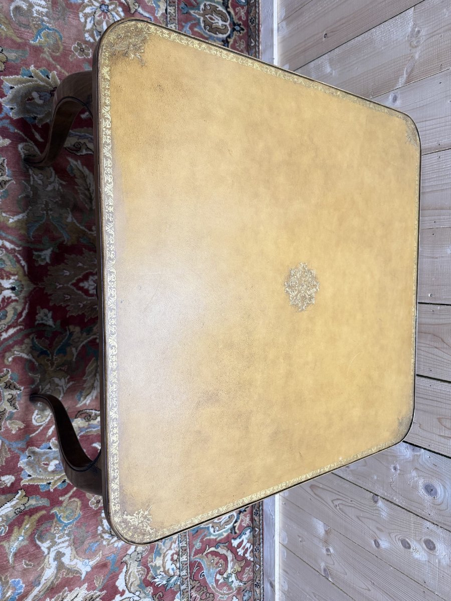 Louis XV Style Leather Games Table-photo-2