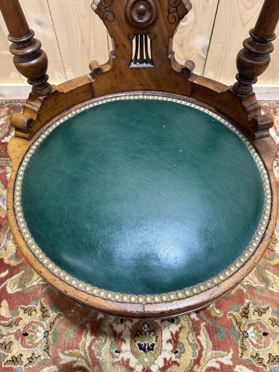 Napoleon III Walnut Office Chair-photo-3